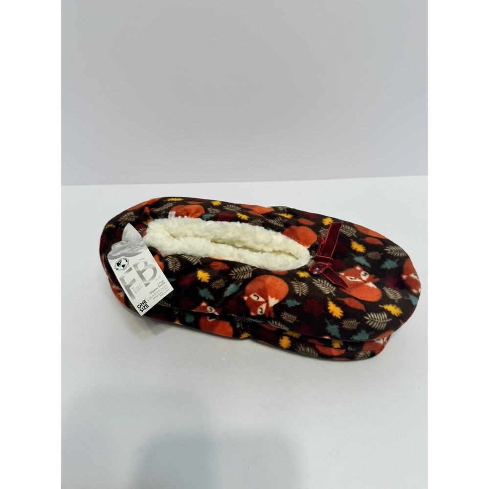 Fox Bedroom Slippers One Size New With Tag - Picture 2 of 2
